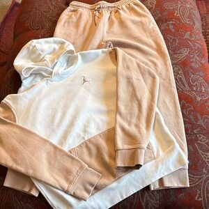 Jordan Kids Matching Set in White and Tan